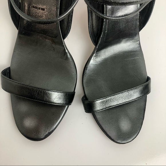 Vera Wang Gray Ankle Strap Buckle Heel Sandals 40 - Picture 7 of 9